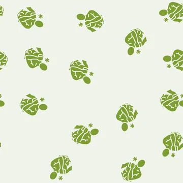 Bodybuilder ice pack on arm glyph seamless pattern Stock Illustration