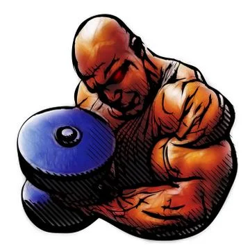 Bodybuilder illustration Stock Illustration