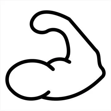 Bodybuilder line icon vector illustration isolated on white background Ilustração Stock