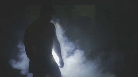 Bodybuilder posing back Stock Footage 73109123