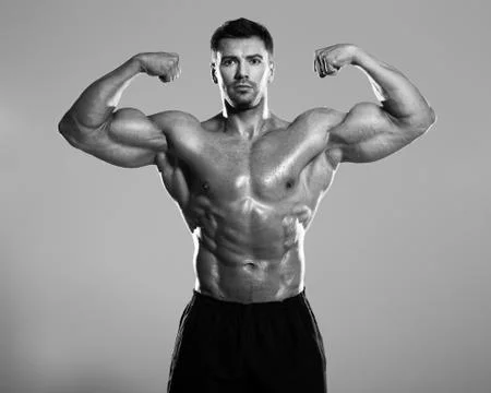 Bodybuilder posing Stock Photos