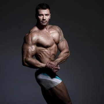 Bodybuilder posing Stock Photos