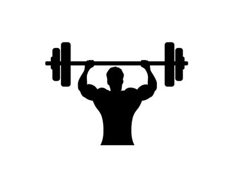 Bodybuilder silhouette Stock Illustration