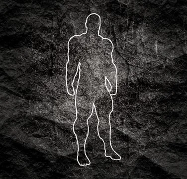 Bodybuilder silhouette image Stock Illustration