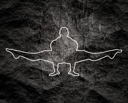 Bodybuilder silhouette image Stock Illustration