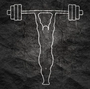 Bodybuilder silhouette posing Stock Illustration