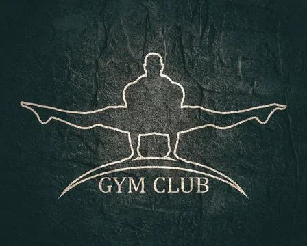 Bodybuilder silhouette posing Stock Illustration