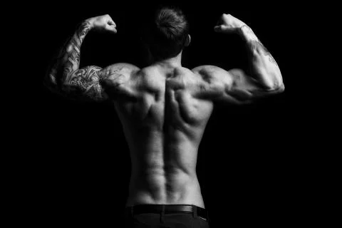 Bodybuilder in studio Stock Photos