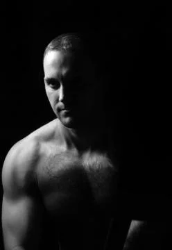 Bodybuilder training in the gym Stock Photos