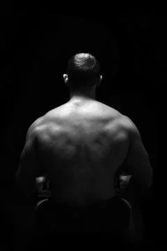 Bodybuilder training in the gym Stock Photos