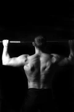Bodybuilder training in the gym Stock Photos