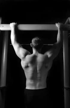 Bodybuilder training in the gym Stock Photos