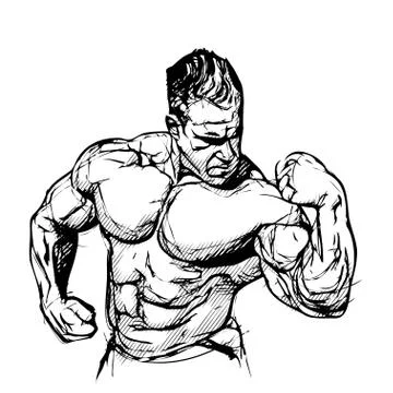 Bodybuilder vector illustration Stock Illustration