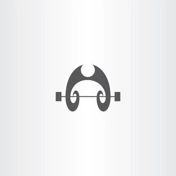 Bodybuilder weight lifting vector icon Stock-Illustration