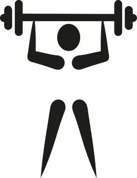 Bodybuilding icon Stock Illustration