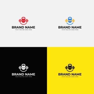 Bodybuilding logo design template vector illustration. Gym logo fitness logo  Stock Illustration