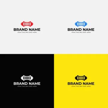 Bodybuilding logo design template vector illustration. Gym logo fitness logo  Stock Illustration