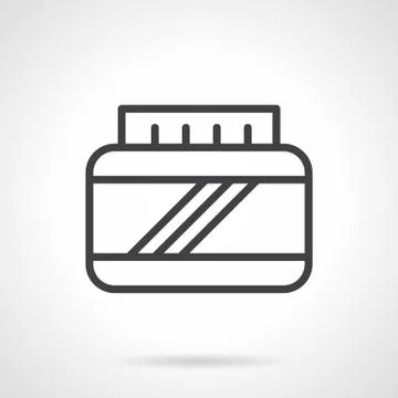 Bodybuilding supplements simple line vector icon Illustrazione stock