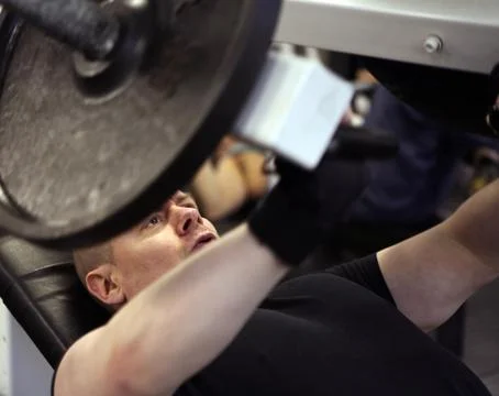 Bodybuilding workout weights Stock Photos