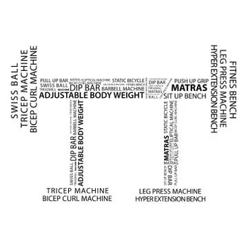 Bodybulding Word Cloud Concept Stock Illustration