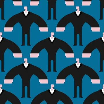 Bodyguard pattern. Security guard in suit ornament. Strong Defender backgroun Illustrazione stock