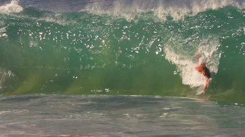 Bodysurfer Makena Stock Footage 52709912