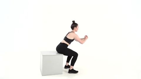 Bodyweight squat Stock Footage 166293818