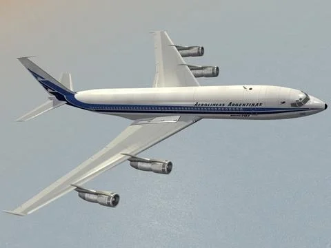 Boeing 707-300 Aerolineas Argentinas 3D Model