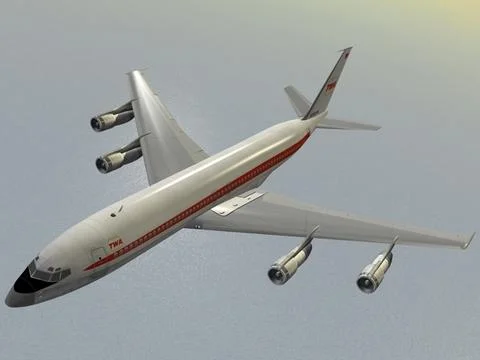 Boeing 707-300 TWA 3D Model
