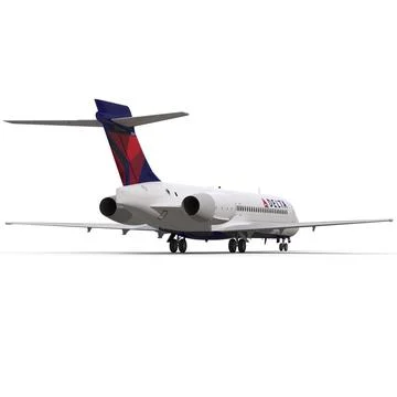 Boeing 717-200 Delta Air Lines ~ 3D Model #90942534 | Pond5