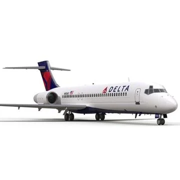 Boeing 717-200 Delta Air Lines ~ 3D Model #90942534 | Pond5