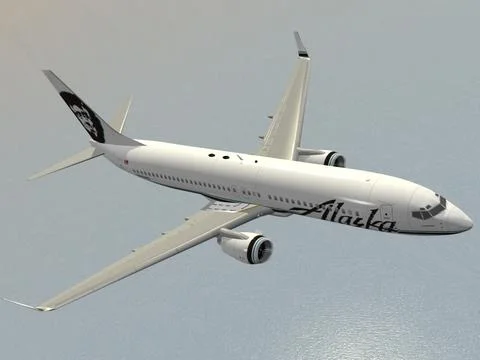 Boeing 737-800 Alaska Airlines 3D Model