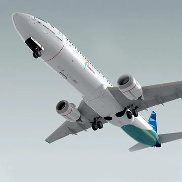 Boeing 737-800 Garuda Indonesia 3D Model