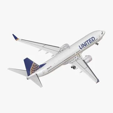 3D Model: Boeing 737-800 United Airlines #90939165 | Pond5