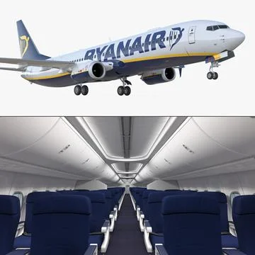 Boeing 737 900 With Interior And Cockpit Ryanair 3d Model
