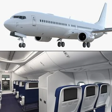 Boeing 737 900 With Interior And Cockpit Generic 3d Model