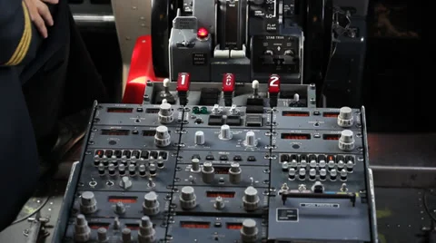 Boeing 737 cockpit Stock Footage 32462144