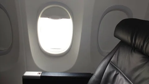 Boeing 737 First Class Passenger Seat. Stock Footage 79511029