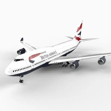 Boeing 747-400 British Airways 3D Model