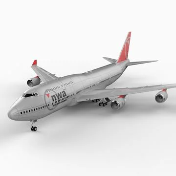 Modèle 3D : Boeing 747-400 Northwest #91502667 | Pond5