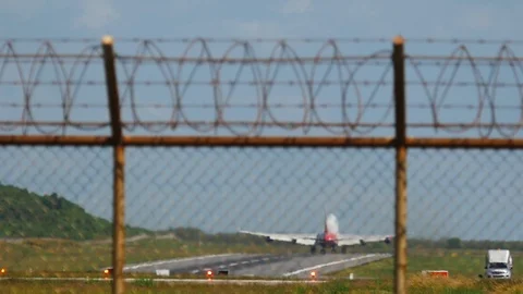 Boeing 747-446 takes off Stock Footage 94774583
