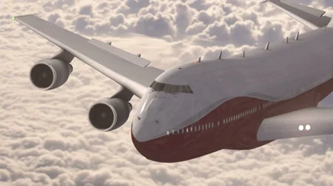 Boeing 747 Animation Stock Footage 37810462