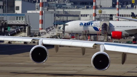 Boeing 747 Engines Stock Footage 111452107