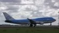 Boeing 747 landing at Schiphol International Airport HD Footage