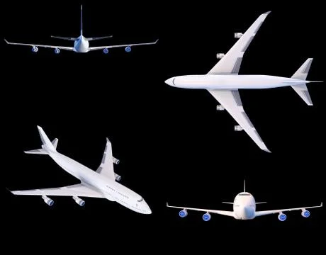 Boeing-747. Plane transport Stock Illustration