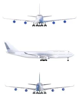 Boeing-747. Plane transport Stock Illustration
