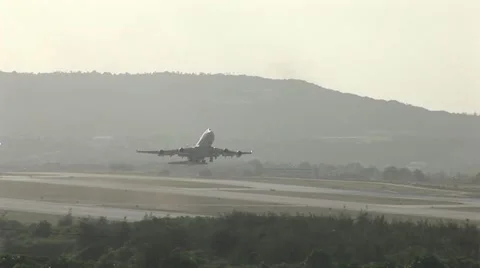 Boeing 747 Takeoff Video stock 12644361