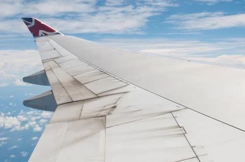 Boeing 747 wing Stock Photos
