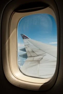 Boeing 747 wing Stock Photos
