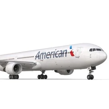 3D Model: Boeing 767-400ER American Airlines 3D Model #91024313